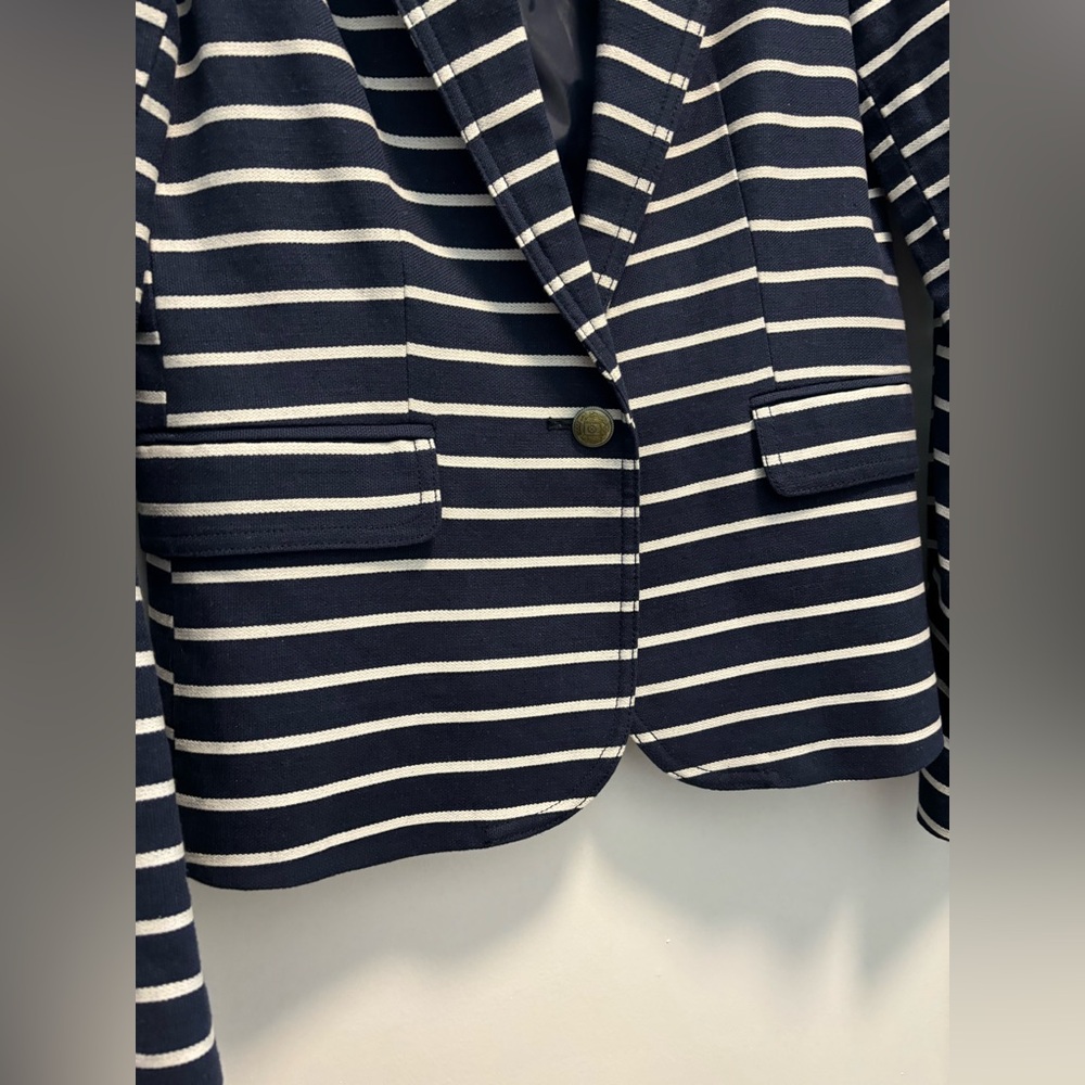 Navy Striped Blazer by Smart Set - Picture 4 of 5